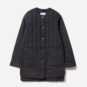 Everlane black quilted cotton jacket